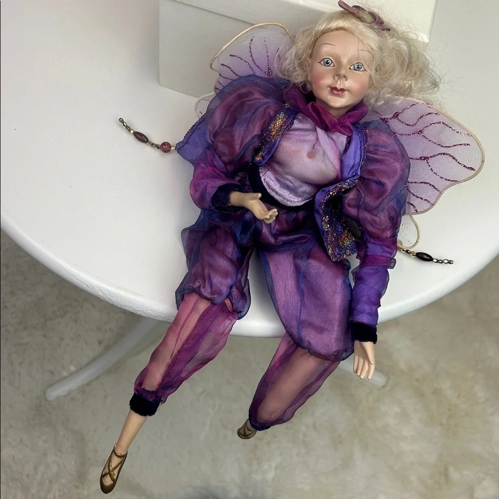 Vintage Winward Purple Fairy Doll Hanging Magical Elf   Holidays